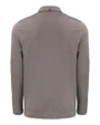 Kansas Jayhawks Alumni Cutter & Buck Coastline Epic Comfort Recycled Mens Long Sleeve Polo Elemental Grey Mannequin Back