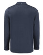 Georgia Tech Yellow Jackets Alumni Cutter & Buck Coastline Epic Comfort Recycled Mens Long Sleeve Polo Navy Blue Mannequin Back