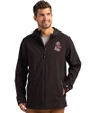 Washington State Cougars College Vault Cutter & Buck Camano Everyday Stretch Recycled Mens Water Resistant Jacket Black Front
