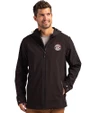Oklahoma Sooners SEC Cutter & Buck Camano Everyday Stretch Recycled Mens Water Resistant Jacket Black Front