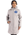 Air Force Falcons College Vault Cutter & Buck Camano Everyday Stretch Recycled Womens Water Resistant Jacket Polished Medium Gray Front