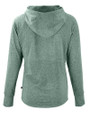 Baylor Sailor Bear College Vault Cutter & Buck Adapt Knit Recycled Womens Heathered Hooded Pullover Hunter Heather Mannequin Back