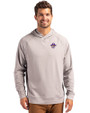 East Carolina (ECU) Pirates College Vault Cutter & Buck Adapt Knit Recycled Mens Heathered Hooded Pullover Polished Heather Front