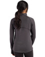 East Carolina (ECU) Pirates College Vault Cutter & Buck Peshastin Fleece Recycled Womens Full Zip Jacket Black Heather Back