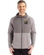 FIU Panthers College Vault Cutter & Buck Peshastin Fleece Recycled Mens Hybrid Jacket Elemental Grey Heather Front