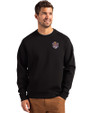 LSU Tigers College Vault Cutter & Buck Roam Epic Versatility Recycled Crew Neck Mens Pullover Black Front
