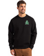 Marshall Thundering Herd College Vault Cutter & Buck Roam Epic Versatility Recycled Crew Neck Mens Pullover Black Front
