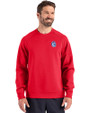 Fresno State Bulldogs College Vault Cutter & Buck Roam Epic Versatility Recycled Crew Neck Mens Pullover Red Front