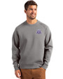 Northwestern Wildcats College Vault Cutter & Buck Roam Epic Versatility Recycled Crew Neck Mens Pullover Elemental Grey Front