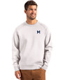 Michigan Wolverines College Vault Cutter & Buck Roam Epic Versatility Recycled Crew Neck Mens Pullover Solitare Front