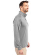 Indiana Hoosiers - Cutter & Buck Adapt Eco Knit Stretch Recycled Mens Quarter Zip Pullover Polished Medium Gray Side