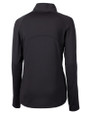 Indiana Hoosiers Cutter & Buck Adapt Eco Knit Stretch Recycled Womens Half Zip Pullover Black Mannequin Back