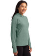 Florida Gulf Coast Eagles Cutter & Buck Adapt Knit Recycled Womens Heathered Hooded Pullover Hunter Heather Side
