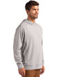 UOP Tigers Cutter & Buck Adapt Knit Recycled Mens Heathered Hooded Pullover Polished Heather Side