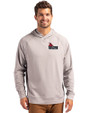 Central Missouri Mules Cutter & Buck Adapt Knit Recycled Mens Heathered Hooded Pullover Polished Heather Front