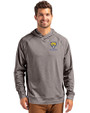 Fort Valley State Wildcats Cutter & Buck Adapt Knit Recycled Mens Heathered Hooded Pullover Black Heather Front