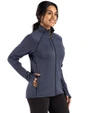 Fresno State Bulldogs Cutter & Buck Peshastin Fleece Recycled Womens Full Zip Jacket Navy Blue Heather Side
