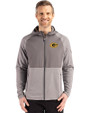 Grambling Tigers Cutter & Buck Peshastin Fleece Recycled Mens Hybrid Jacket Elemental Grey Heather Front