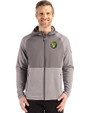Southeastern Louisiana Lions Cutter & Buck Peshastin Fleece Recycled Mens Hybrid Jacket Elemental Grey Heather Front