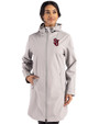 St Johns Red Storm Cutter & Buck Camano Everyday Stretch Recycled Womens Water Resistant Jacket Polished Medium Gray Front