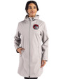 Winston-Salem State Rams Cutter & Buck Camano Everyday Stretch Recycled Womens Water Resistant Jacket Polished Medium Gray Front