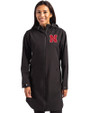 Nebraska Cornhuskers Cutter & Buck Camano Recycled Everyday Stretch Water Resistant Womens Full Zip Jacket Black Front