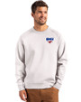 SMU Mustangs Cutter & Buck Roam Epic Versatility Recycled Crew Neck Mens Pullover Solitare Front