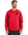 DePaul Blue Demons Cutter & Buck Roam Epic Versatility Recycled Crew Neck Mens Pullover Red Front