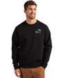 Tulane Green Wave Cutter & Buck Roam Epic Versatility Recycled Crew Neck Mens Pullover Black Front