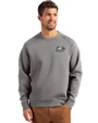 Georgia Southern Eagles Cutter & Buck Roam Recycled Buttery-Soft Knit Mens Crew Neck Pullover Elemental Grey Front