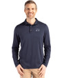 Jackson State Tigers Cutter & Buck Coastline Epic Comfort Recycled Mens Long Sleeve Polo Navy Blue Front