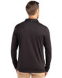 NC State Wolfpack Cutter & Buck Coastline Epic Comfort Recycled Mens Long Sleeve Polo Black Back