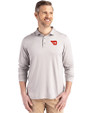 Dayton Flyers Cutter & Buck Coastline Epic Comfort Recycled Mens Long Sleeve Polo CONCRETE Front