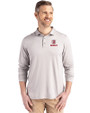 Bradley Braves Cutter & Buck Coastline Epic Comfort Recycled Mens Long Sleeve Polo CONCRETE Front
