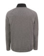 Cutter & Buck Adapt Recycled Soft Knit Stretch Mens Hybrid Quarter Zip Pullover  Black Heather/Black Mannequin Back