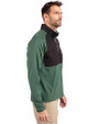 Cutter & Buck Adapt Recycled Soft Knit Stretch Mens Hybrid Quarter Zip Pullover  Hunter/Black Side