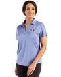 Baltimore Ravens Cutter & Buck Coastline Recycled Double Peached Womens Dolman Polo Hyacinth Front