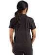 Seattle Seahawks Mono Cutter & Buck Coastline Epic Comfort Recycled Womens Dolman Polo Black Back