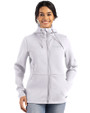 New Orleans Saints Mono Cutter & Buck Roam Epic Versatility Recycled Womens Full Zip Hooded Jacket Solitare Front