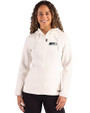 Seattle Seahawks Monochromatic Cutter & Buck Roam Recycled Buttery-Soft Knit Womens Full Zip Hooded Jacket Shell Front