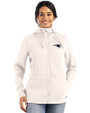 New England Patriots Mono Cutter & Buck Roam Epic Versatility Recycled Womens Full Zip Hooded Jacket Shell Front