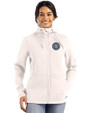 New York City FC Cutter & Buck Roam Epic Versatility Recycled Womens Full Zip Hooded Jacket Shell Front