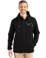 Philadelphia Eagles Historic -  Cutter & Buck Roam Epic Versatility Recycled Mens Full Zip Hooded Jacket Black Front