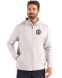 Pittsburgh Steelers Monochromatic Cutter & Buck Roam Recycled Buttery-Soft Knit Mens Full Zip Hooded Jacket Solitaire Front