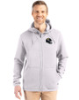 Jacksonville Jaguars NFL Helmet Cutter & Buck Roam Epic Versatility Recycled Mens Full Zip Hooded Jacket Solitare Front