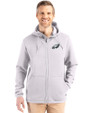 Philadelphia Eagles Cutter & Buck Roam Epic Versatility Recycled Mens Full Zip Hooded Jacket Solitare Front
