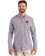 Buffalo Bills Historic Cutter & Buck Skyline Recycled Gingham Mens Long Sleeve Button Down Dress Shirt Black/White Front