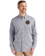 Atlanta United FC - Cutter & Buck Skyline Epic Confidence Recycled Gingham Mens Long Sleeve Dress Shirt Black/White Front