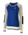 New York Giants Cutter & Buck Womens Stride Colorblock Sweater Tour Blue Mannequin