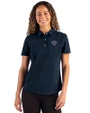 Jacksonville Jaguars Americana Cutter & Buck Advantage Refresh Recycled Cotton-Blend Pique Womens Polo Liberty Navy Front